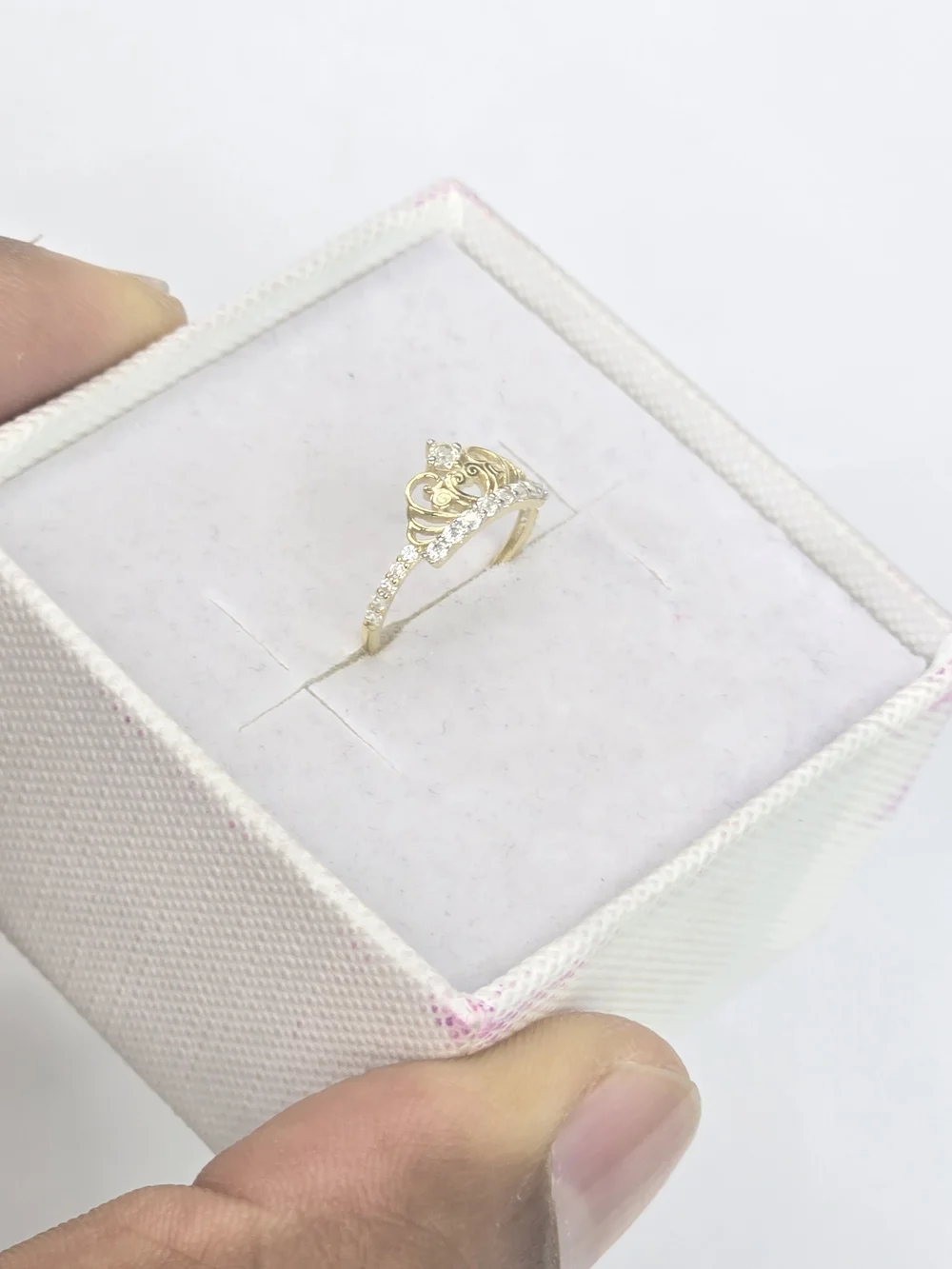 10k Real Gold Crown Ring For Baby